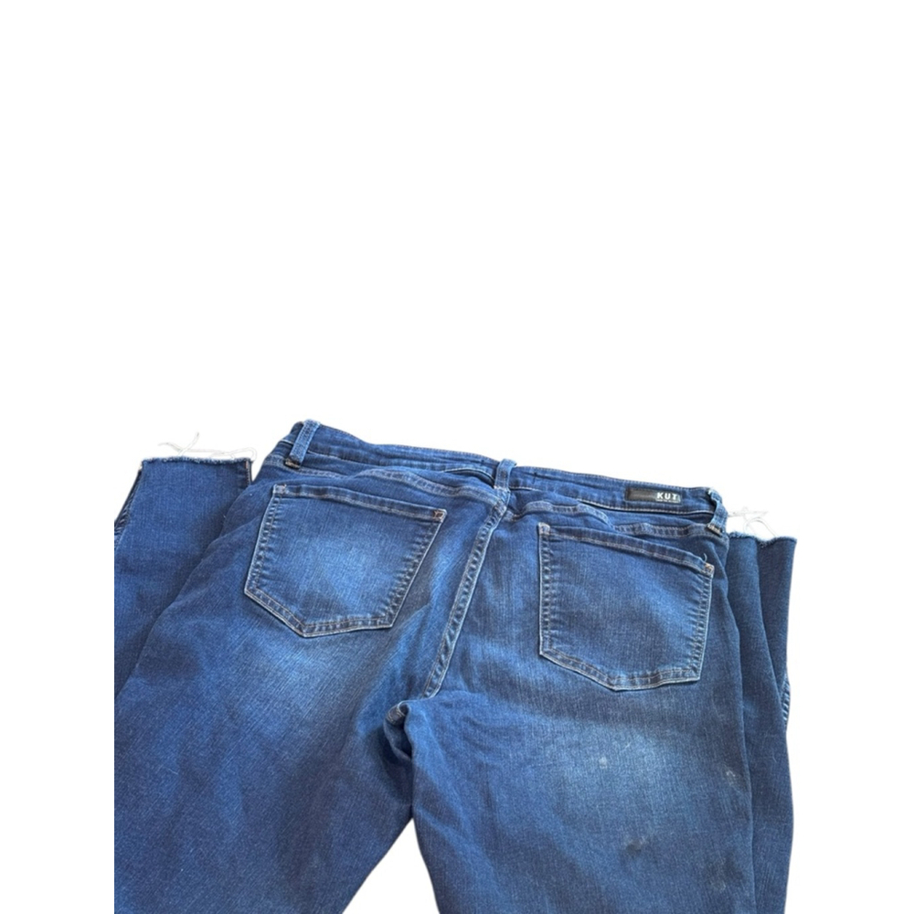Women's KUT from the Kloth Blue Skinny Jeans Size 12 raw hem - Picture 4 of 4
